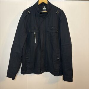 Wantdo Jacket Womens Large Cotton Canvas Navy Chore Coat Full Zip Pockets Lined